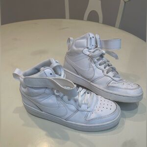 Nike White High-Top Basketball Shoes